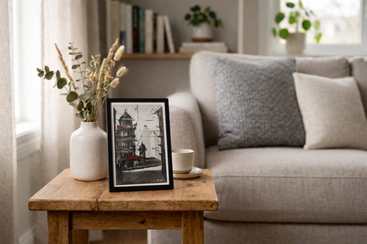 Heritage Crossing Kolkata Streetscapes – Contemporary Urban Painting (AB)