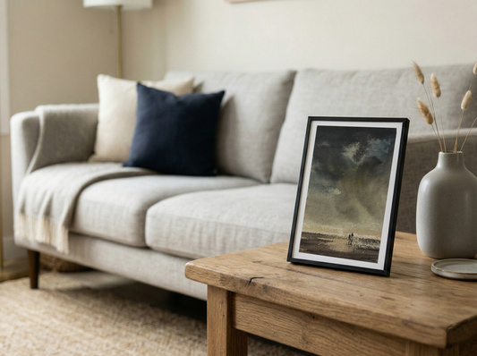 Moody Beach Walk – Contemporary Beach Painting (AB)