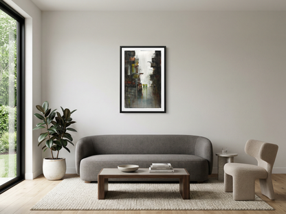 Cityscape Between Walls – Contemporary Urban Cityscape Painting (AB)