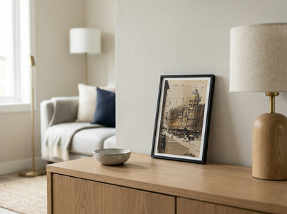 Historic Junction Kolkata Streetscapes – Contemporary Urban Painting (AB)