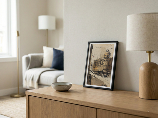 Historic Junction Kolkata Streetscapes – Contemporary Urban Painting (AB)