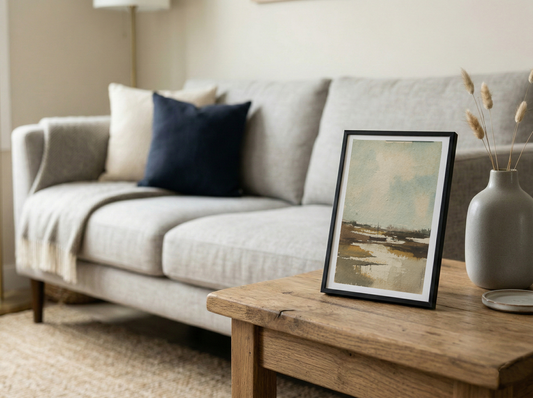 Quiet Beach Horizon – Contemporary Beach Painting (AB)