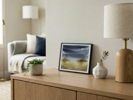 Twilight Beach Calm – Minimalist Beach Painting (AB)