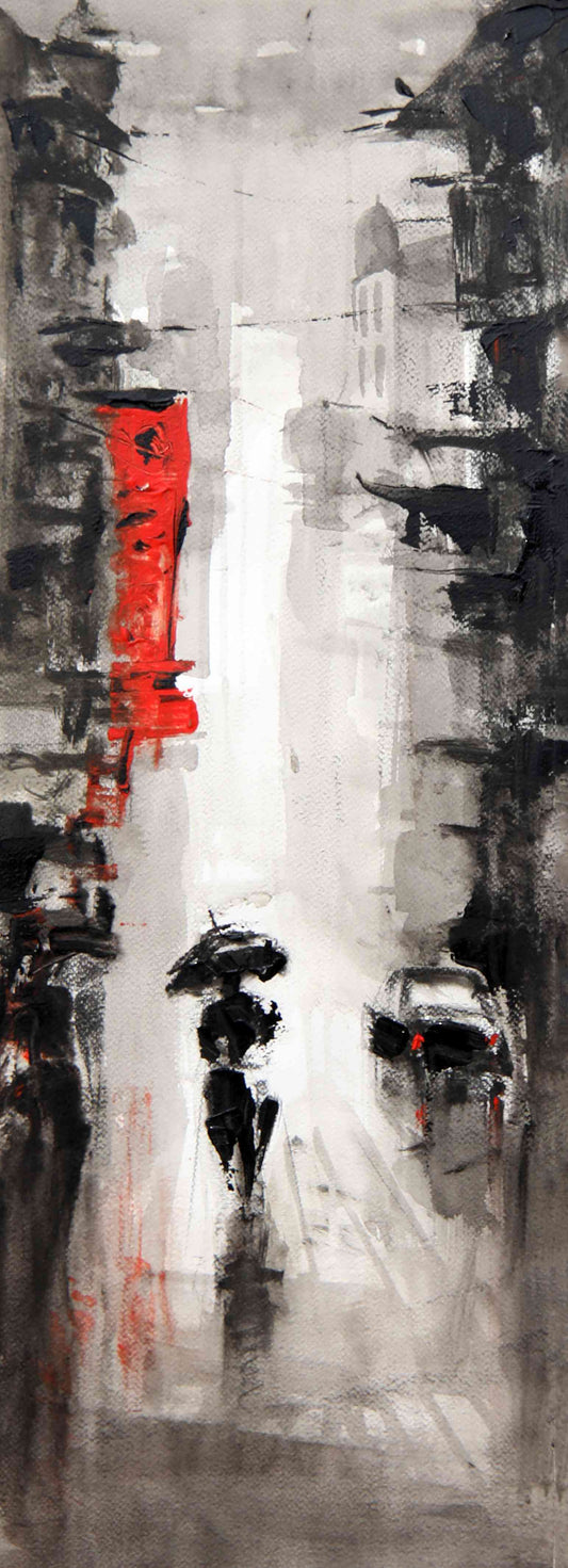 Cityscape in Silence – Contemporary Urban Cityscape Painting (AB)