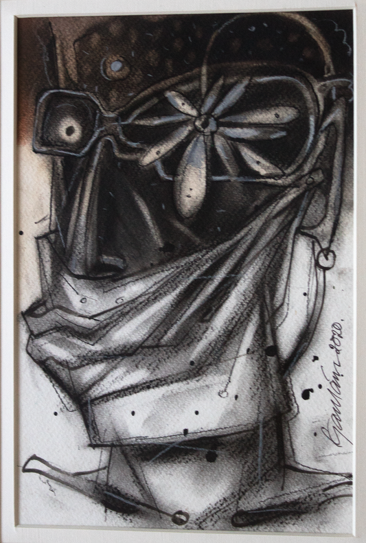 Contemporary Art –  Charcoal Drawing by Gautam Das |