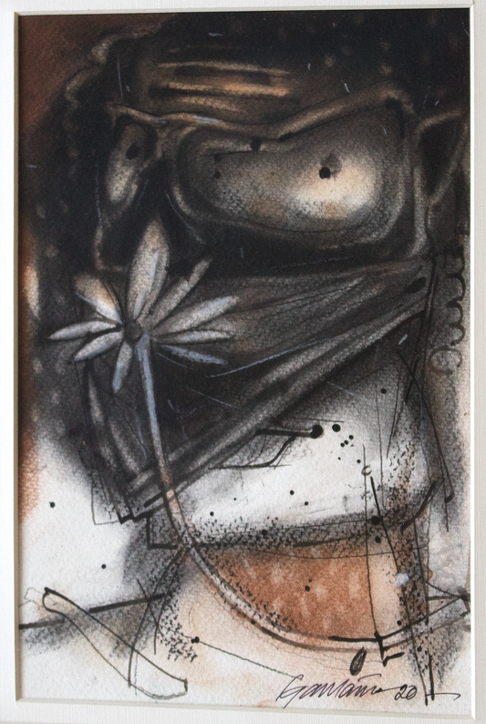 Contemporary Art – Charcoal Drawing by Gautam Das |