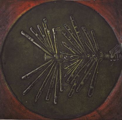 Contemporary Art | “Feriwala Life Cycle Series” Etching & Viscosity on Paper by Akash Ghosh