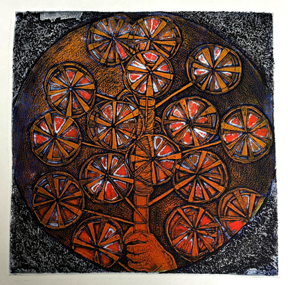 Contemporary Art | “Feriwala Life Cycle Series” Etching & Viscosity on Paper by Akash Ghosh