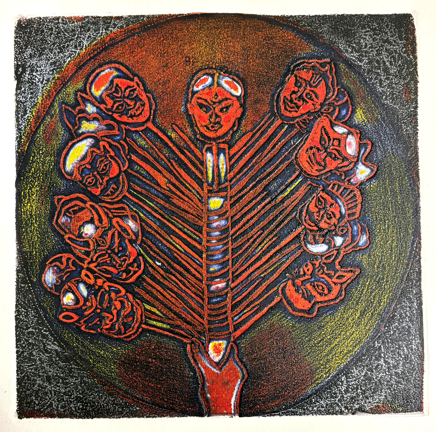 Contemporary Art | “Feriwala Life Cycle Series” Etching & Viscosity on Paper by Akash Ghosh