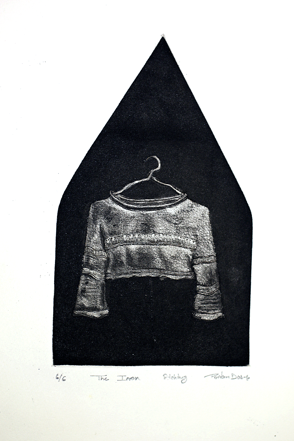 Contemporary Art Etching on Paper – “Iron Series” by Pritam Das | Tailoring Tools & Textile Inspired Artwork