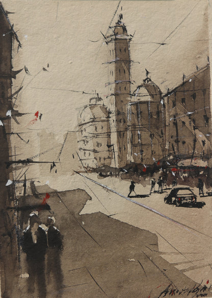 Old Kolkata Streetscapes – Contemporary Urban Painting (AB)