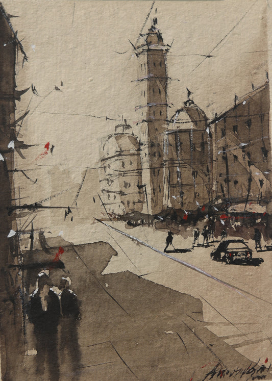 Old Kolkata Streetscapes – Contemporary Urban Painting (AB)