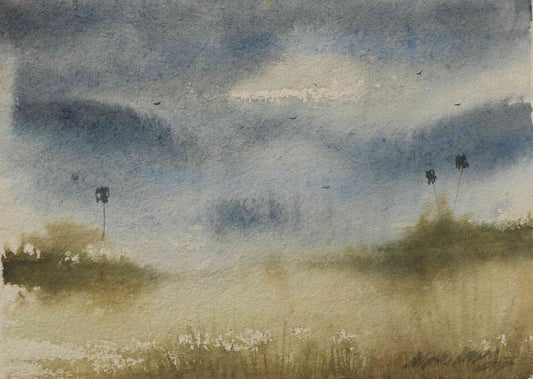 Silent Beach Fields – Contemporary Beach Painting (AB)