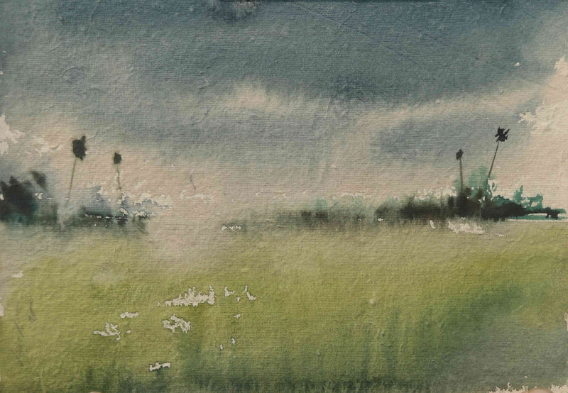 Misty Beach Meadows – Contemporary Beach Painting (AB)