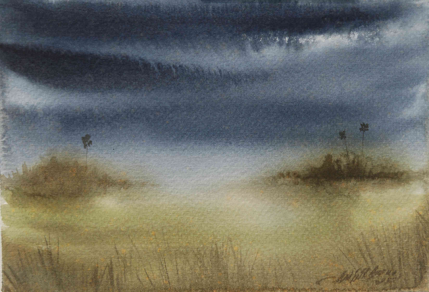 Twilight Beach Calm – Minimalist Beach Painting (AB)