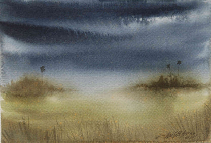 Twilight Beach Calm – Minimalist Beach Painting (AB)