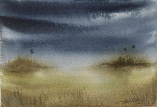 Twilight Beach Calm – Minimalist Beach Painting (AB)