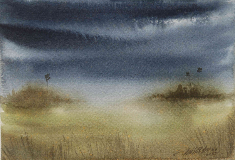 Twilight Beach Calm – Minimalist Beach Painting (AB)