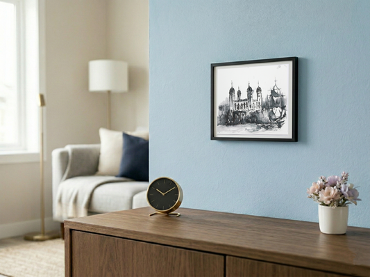 Original Mythical Angel Painting – Hand-Painted Fantasy Art with Dreamlike Landscape – Collectible Fine Art Wall Decor (SB) (Copy)