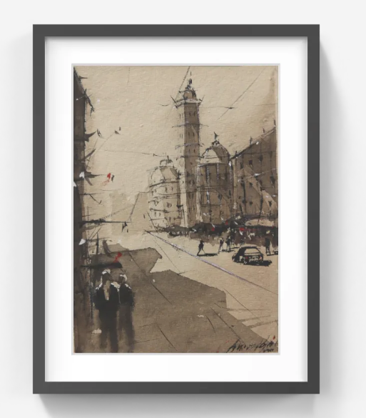 Old Kolkata Streetscapes – Contemporary Urban Painting (AB)