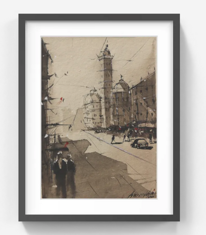 Old Kolkata Streetscapes – Contemporary Urban Painting (AB)