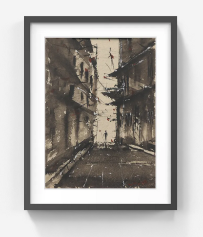 Silent Alley Kolkata Streetscapes – Contemporary Urban Painting (AB)