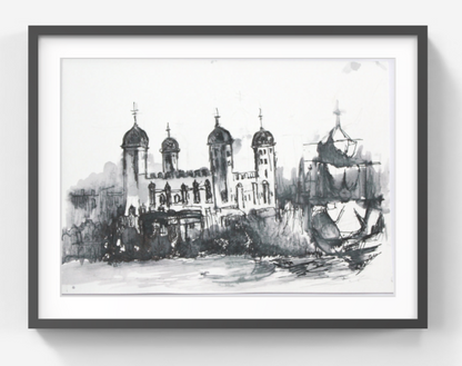 Original Mythical Angel Painting – Hand-Painted Fantasy Art with Dreamlike Landscape – Collectible Fine Art Wall Decor (SB) (Copy)